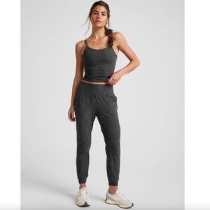 Beyond Yoga Spacedye Slim Fit Midi Jogger, Black Charcoal, Size Small Athleisure